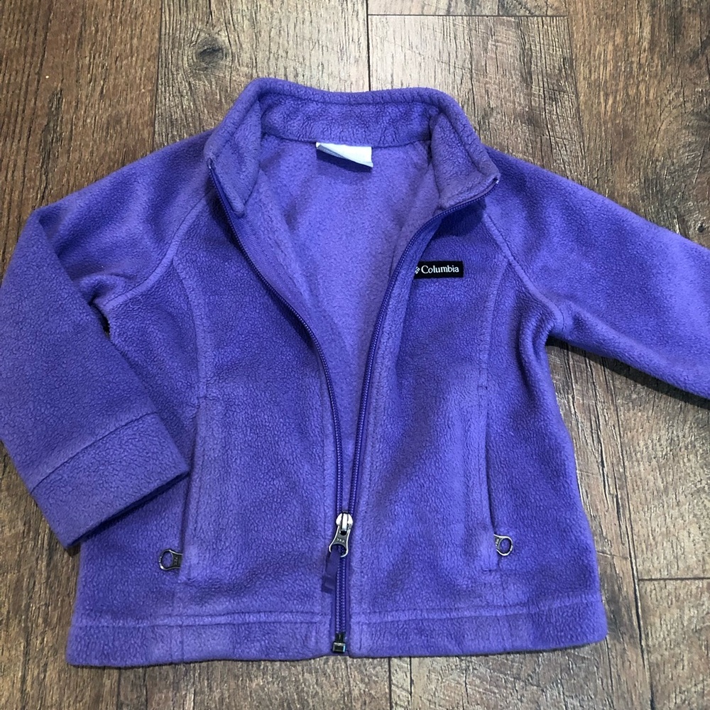 Columbia Fleece Jacket Baby Girl Size 2T Purple